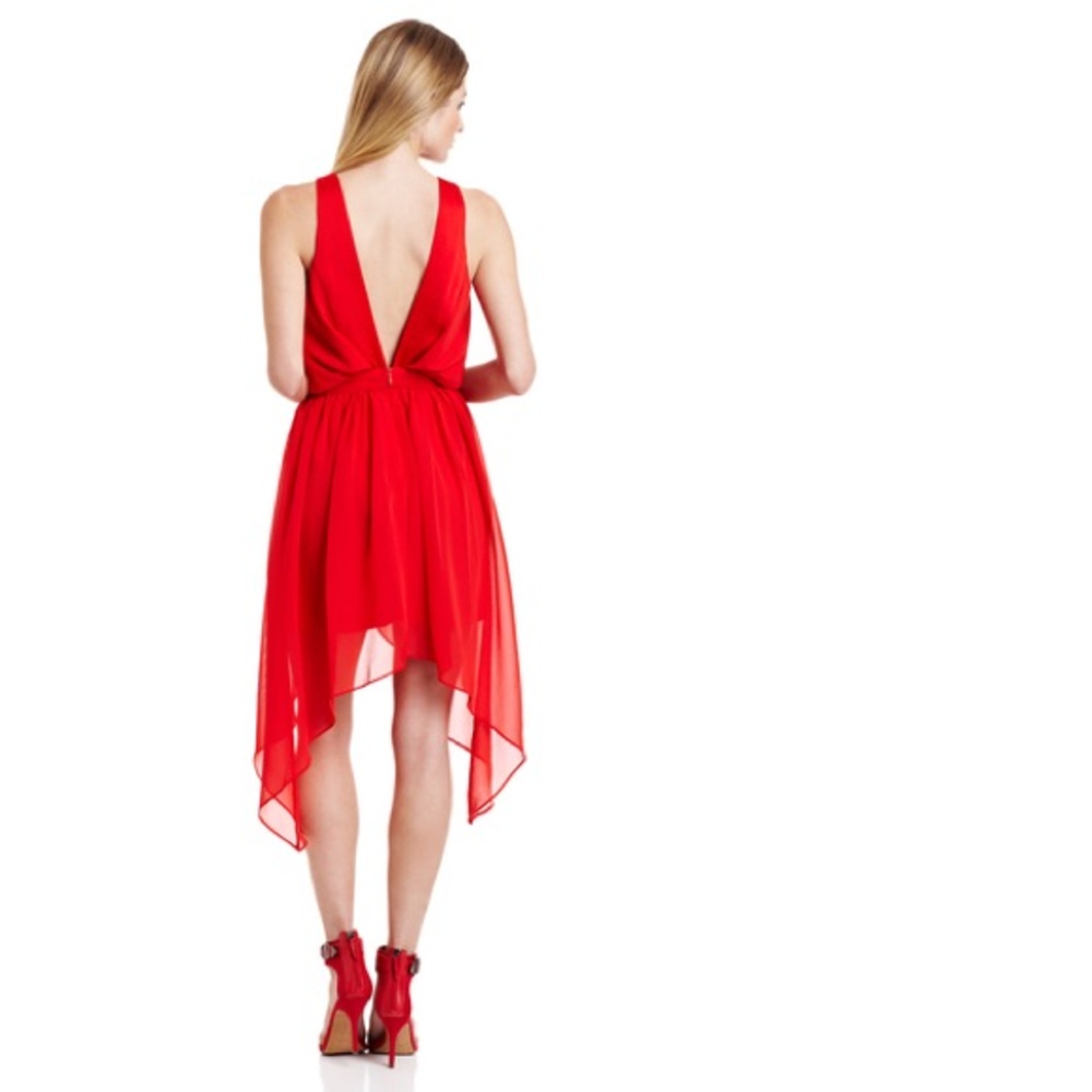 BCBGeneration Asymmetrical Red Dress Size 2 - Picture 2 of 5